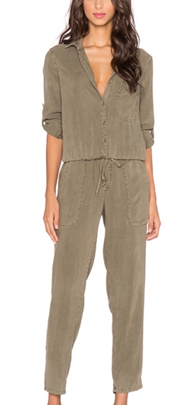 Bella Dahl Pants - Bella Dahl Small Utility Jumper in Burnt Olive
